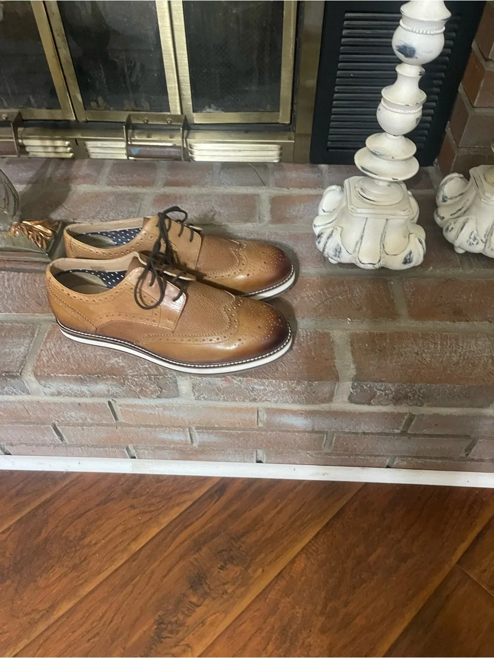 T&G Tan & Dark Brown Wingtip Brogues